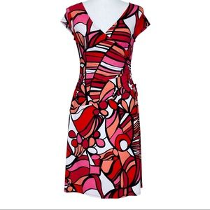 Evan Picone Pink Stained Glass Print Dress Size 6P